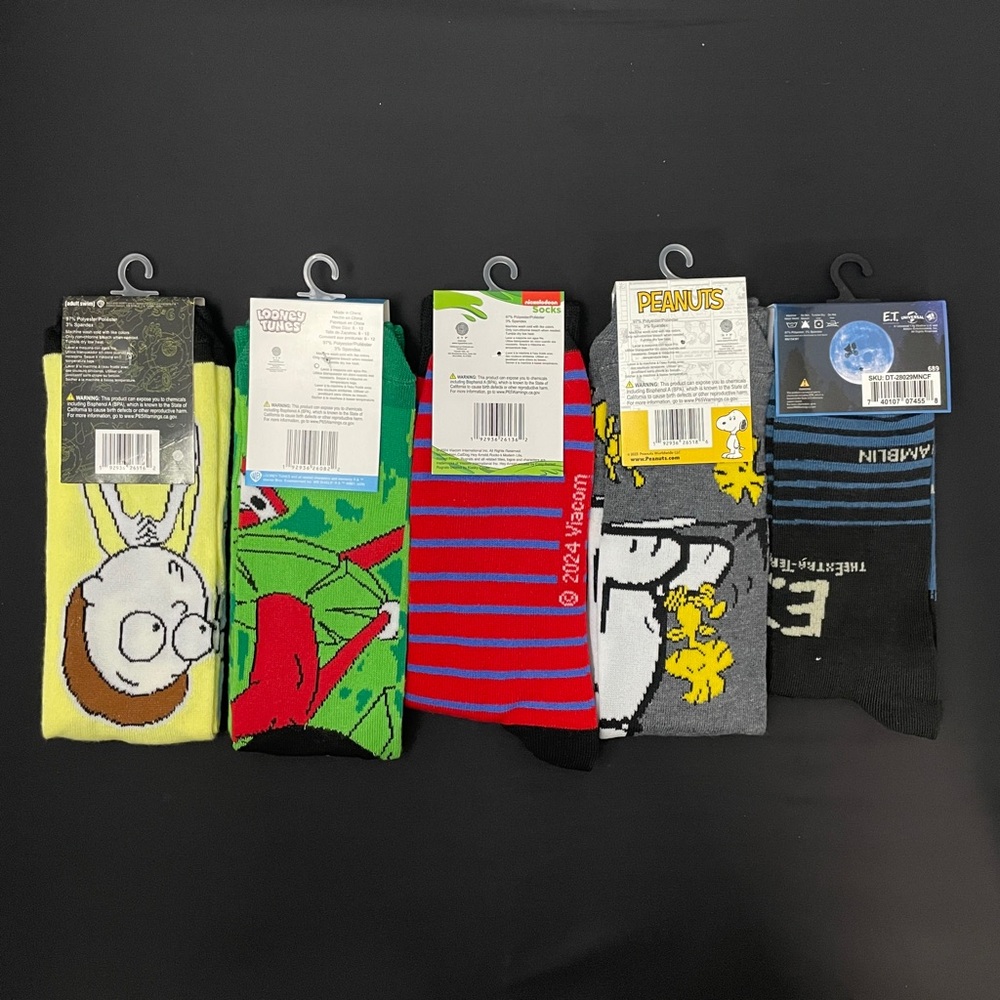 ~ L@@K~ Lot 15x Novelty Crew Sock Size 6-12 - Picture 5 of 7